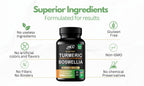 Turmeric Boswellia Extract Supplement 2000 mg – Extra Strength Boswellia Serrata with Turmeric Curcumin - 95% Curcuminoids with Boswellia Extract Capsules - Standardized High Potency - Made in USA
