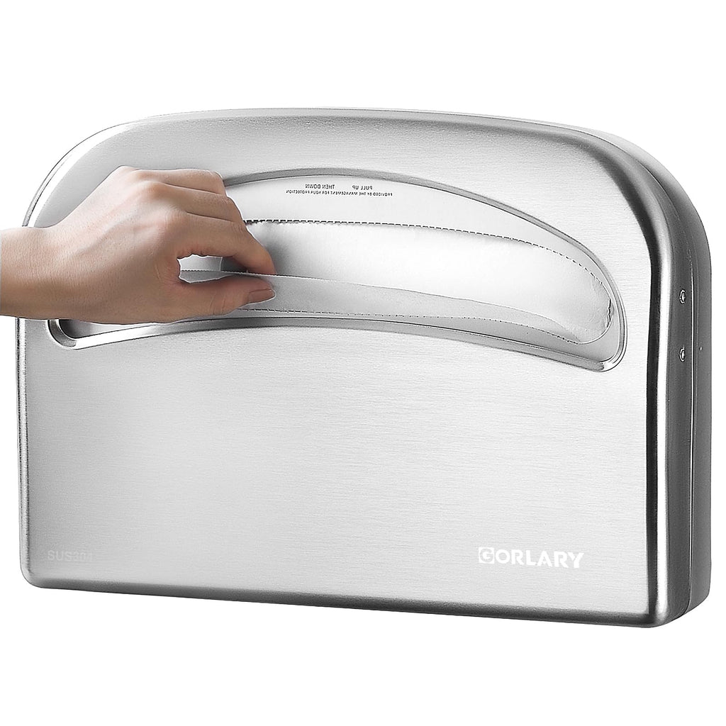 Gorlary Commercial Toilet Seat Cover Dispenser Wall Mount, Large Capacity