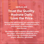 Venture Pal Sugar Free Electrolytes Powder Packets - Liquid Daily IV Hydration Packets | Instantly Hydrating & Party Recovery | 5 Vitamins & 7 Electrolytes | Certified Vegan, Keto, Non-GMO | 16 Sticks