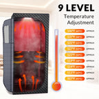 Veloqore Dry Infrared Sauna, Saunas Box with Red Light Therapy for Relaxation, Detox and Muscle Relief, 9 Levels Up to 140°F Personal Indoor Saunas Tent, Portable Sauna for Home, Bedroom, Living Room