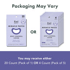 Rael Pimple Patches, Miracle Spot Control Cover - Hydrocolloid Acne Pimple Patch, Strips for Zits and Blemish, Korean Skin Care (20 Count)