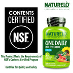 NATURELO Mens Multivitamins - One Daily Multivitamin for Men with Vitamins, Minerals & Organic Whole Foods, Boost Energy & Health, Non-GMO, 60 Vegetarian Capsules