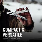 LEATHERMAN, Rev Pocket Size Multitool with Package Opener and Screwdrivers, Stainless Steel