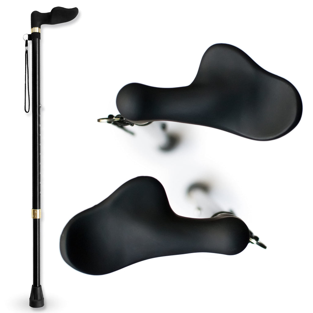 RMS Right Hand Walking Cane with Palm Grip Orthopedic Handle - Fit Individual's Palm Naturally - Ideal for Arthritis or Carpal Tunnel Syndrome
