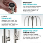 KRAUS Oletto Single Handle Pull Down Kitchen Faucet in Spot Free Stainless Steel, KPF-2820SFS