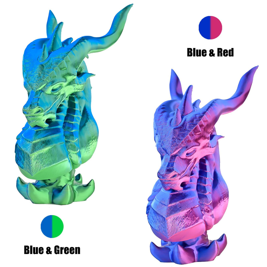 OVV3D 3D Printer Filament Bundle, PLA Filament 1.75mm+ /- 0.02mm, 4 Pack of Dual Color & Tri Color PLA Filament Coextrusion Silk PLA, Rainbow PLA Filament 3D Printing Filament, 4 Spool X 200g