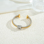 LILIE&WHITE Gold Bracelets For women With Cubic Zircon Chic Gold Bangle
