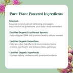 PURE SYNERGY Cell Protector | Cellular Health Supplement | Cell and Immune Support with Selenium and Organic Cruciferous Vegetables | for Healthy Aging & Detoxification (120 Capsules)