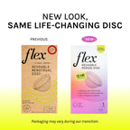 Flex Reusable Disc | Reusable Menstrual Disc | Tampon, Pad, and Cup Alternative | Capacity of 6 Super Tampons | Lasts for Years | Includes Carrying Pouch & 2 Free Disposable Discs
