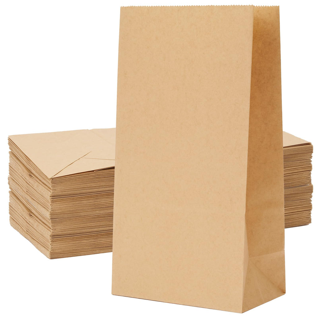 Homrelaxy 60 Pcs 4LB Brown Paper Lunch Bags, Disposable Kraft Paper Bag