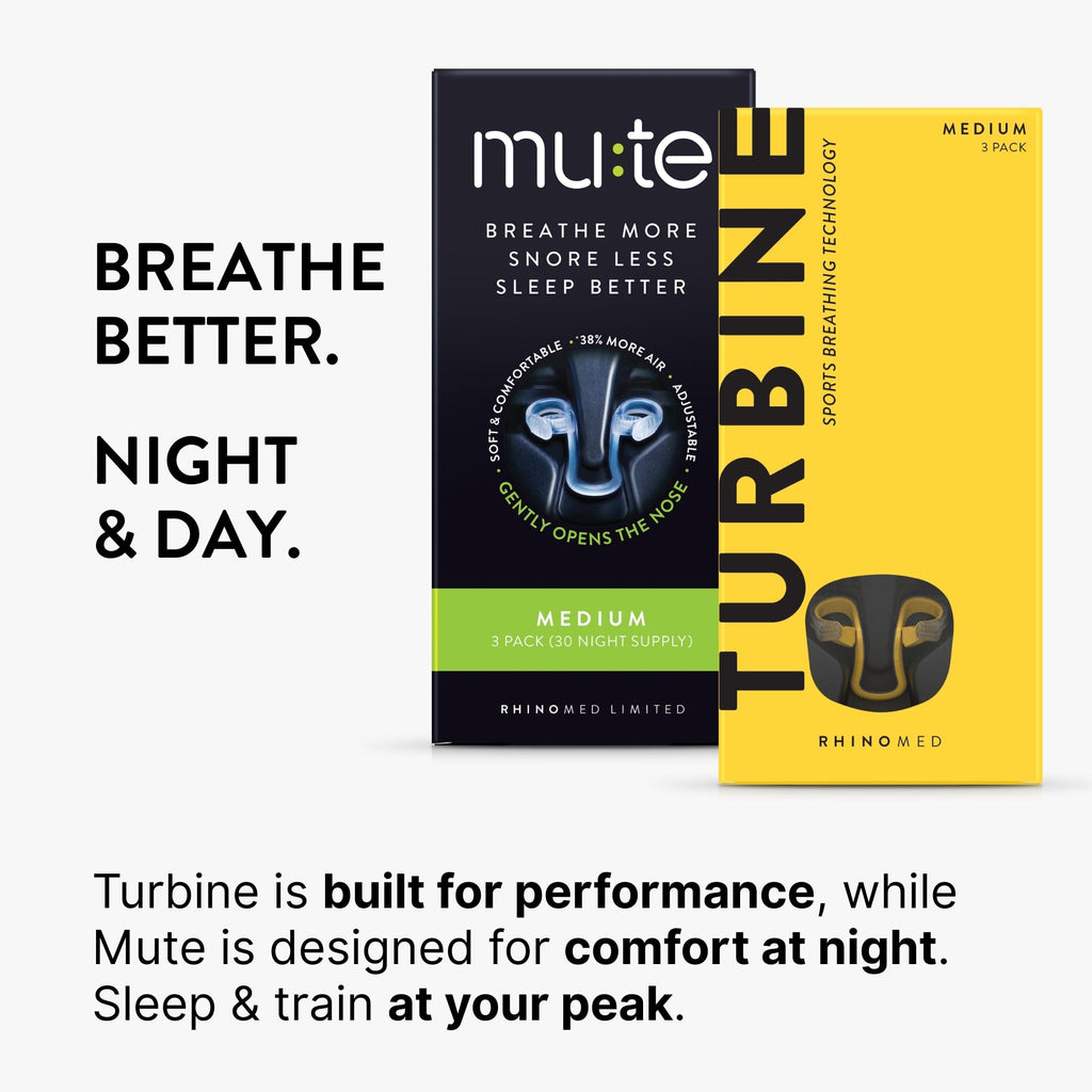 Rhinomed Turbine Breathing Nasal Dilator | Medium 3 Pack | Improve Airflow During Exercise | Nasal Strip Alternative | Comfortable Breathing Aids for Workout Performance