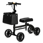 VitaSophy Knee Scooter with Disc Brake, Steerable Knee Walker for Adults,Foldable Rover Scooter forBroken Foot Injured Leg Crutch,Black