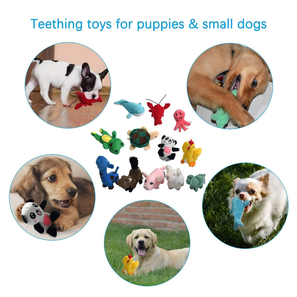 LEGEND SANDY Squeaky Plush Dog Toy Pack for Puppy, Small Puppy Chew Toys