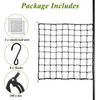 GBACHOOSE 2 Pack 5x5 ft Elastic Trellis Netting for Grow Tent, Heavy Duty Plant Support Net with Steel Hooks and 100 Zip Ties, Black Garden Trellis Net for Tomatoes, Cucumbers, Vines