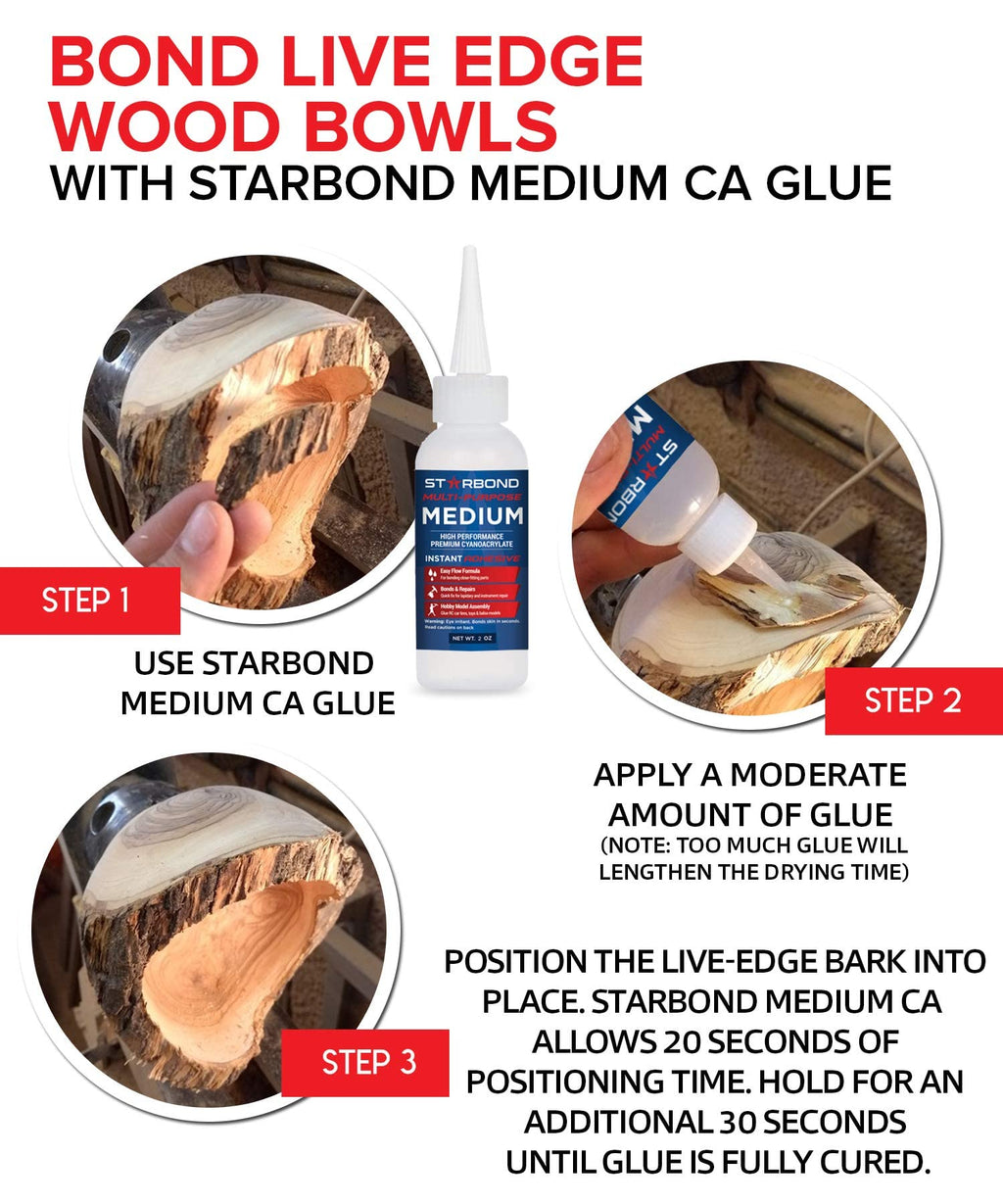 Starbond Medium CA Glue Complete Refill Kit (16 oz) – Cyanoacrylate Super Glue Refill System with Extra Bottles, Caps, Microtips & Yorker Spout for Woodworking, Carpentry, Quick Repairs & Hobby Builds