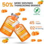 Magnesium Glycinate Gummies 1000mg, High Absorption Sugar Free Magnesium Potassium Supplement for Relaxation, Stress Relief, and Sleep Support for Adults & Kids - 180 Orange Gummies