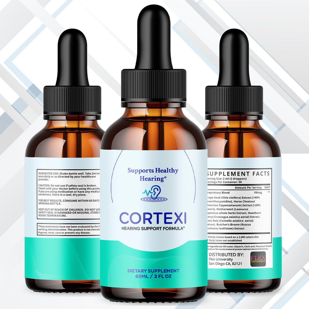 (2 Pack) Cortexi Drops, Cortexi Ear Health Support with All Natural Ingredients, Advanced Formula Health and Wellness Support Supplement with Maximum Strength Multivitamins Support (60 Servings)