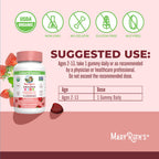 MaryRuth Organics Kids Probiotics for Digestive Health | USDA Probiotic Gummies | 2 Month Supply | Kids Probiotics | Immune Support | Gut Health Supplement | Vegan | Non-GMO | Gluten Free | 60 Count
