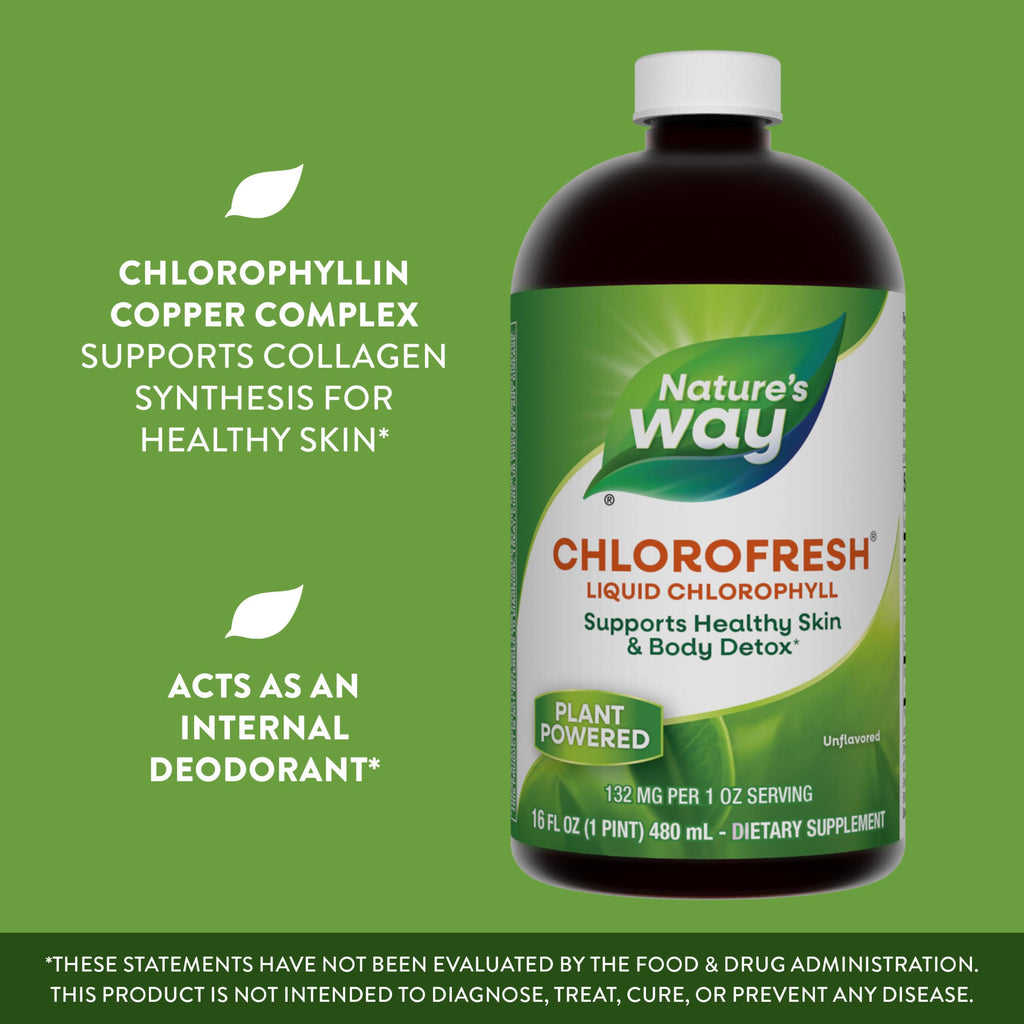 Nature's Way Chlorofresh, Natural Flavor, 16 oz Bottle (Packaging May Vary) (Pack of 2)