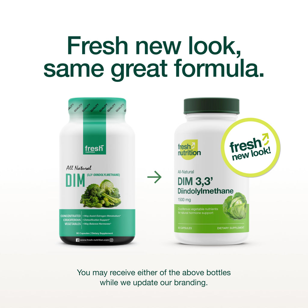 DIM Supplement 500mg - Diindolylmethane – Vegan, Non-GMO, Gluten-Free - 90 Capsules