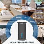 Dehumidifier,95 OZ Water Tank, (1000 sq. ft) Quiet Dehumidifier for Basement, Bathroom, RV, Closet, Bedroom with Auto Shut Off, Sleep Mode,7 Colors LED Light, Dehumidifiers for Home, White