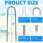 MySit 200 Pack 4 Inch Garden Stakes Galvanized Drip Irrigation Stakes