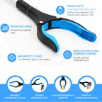 2 Pack 32 inch GrabRunner Reacher Grabber Tool with Strong Magnetic and Swivel Head (New Blue)