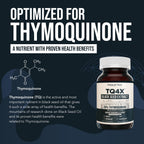 20% Thymoquinone Black Seed Oil Extract Capsules - TQ-Advanced 4X®: Potent Thymoquinone Concentration Available - 60:1 Concentrate from Nigella Sativa, Raw Form, Vegan, Glass Bottle (60 Capsules)