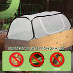 2Pack 45''x22''x18'' Pop Up Raised Garden Bed Cover -Instant Plant Protection Against Bird, Pests & Squirrel，Plant Net Cover for Raised Bed with Zipper Door for Protecting Vegetable Row