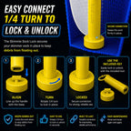Skimmie Sock Lock - Ultimate Pool Cleaning Convenience: Removable Handle for Skimmer Socks Keeps Debris in, Even When Pump's Off