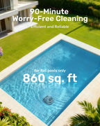 Gosvor Cordless Robotic Pool Cleaner, Efficient Pool Vacuum, 90 Min Runtime, Self-Parking, 7.5 lbs Lightweight, Suitable for Above Ground Pools up to 860 sq.ft, Gray