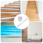 Clear Stair Treads Non Slip 15 Pack, Transparent Waterproof Anti Slip Strips for Wooden Steps Indoor, 4'' x 30'' Pre-Cut Grip Tape Safety for Elderly Children and Pets