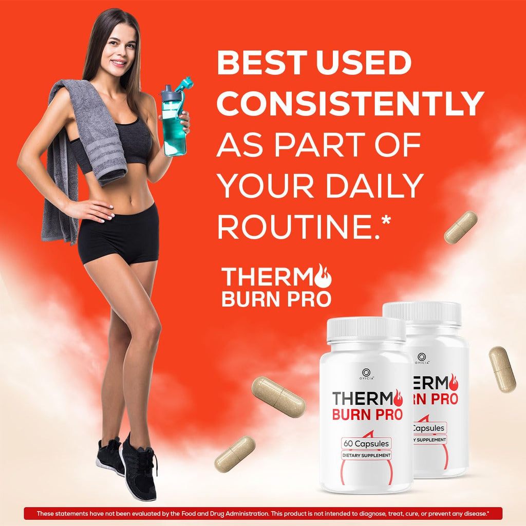(3 Pack) Thermo Burn Pro Capsules - Official Thermoburn Pro Pills Advanced Support For Maximum Strength With Natural Ingredients Vitamins ThermoburnPro For Health & Wellness, 180 Capsules For 3 Months