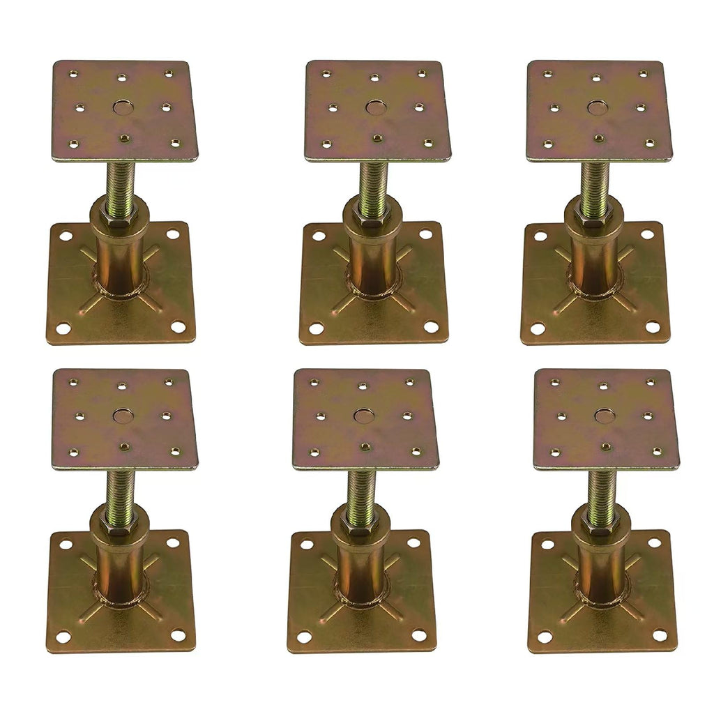 ASTAMOTOR Adjustable 4 1/3" - 7" House Floor Jacks Mini Screw Post Pole for Leveling, Galvanized, 4 Pack, AM502-2