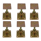 ASTAMOTOR Adjustable 4 1/3" - 7" House Floor Jacks Mini Screw Post Pole for Leveling, Galvanized, 4 Pack, AM502-2