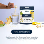 Organifi Pure - Promotes Stimulation in Learning, Memory, Focus, and Clarity - Brain Support with Superfoods - Gluten-Free and Non GMO - Best Served Cold, 30 Servings