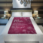 GiltGlimmer Mom Birthday Gifts, Mom Floral Blanket Burgundy, 60" x 50"