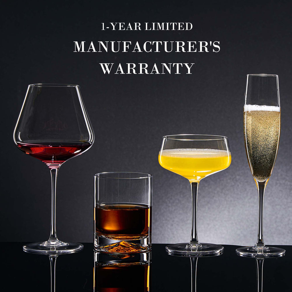 JBHO Champagne Glasses-Elegant Flutes-Gift-Box-Hand Blown Champagne Flutes Glass-100% Lead-Free Premium Crystal - Gift Idea for Wedding, Anniversary, Christmas,New Year-Set of 4-8oz, Clear