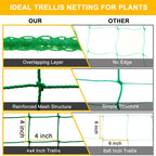 Garden Trellis Netting for Climbing Plants Outdoor, 6.6x26.2 FT Plant Netting for Cucumber, Tomato, 27 Strands Trellis Net with 4x4 Inch Mesh as Vegetable Netting for Grape, Bean