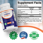 Vitamatic D-Ribose 3200 mg per Serving – Energy Support Supplement – 240 Vegetarian Capsules – Non-GMO & Gluten Free, Made in USA