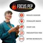Focus Pep- Over The Counter Stimulants to Speed Up Naturally | Study Alternative and Best Energy Supplements for Nootropic Brain Boosting, 60 Pills