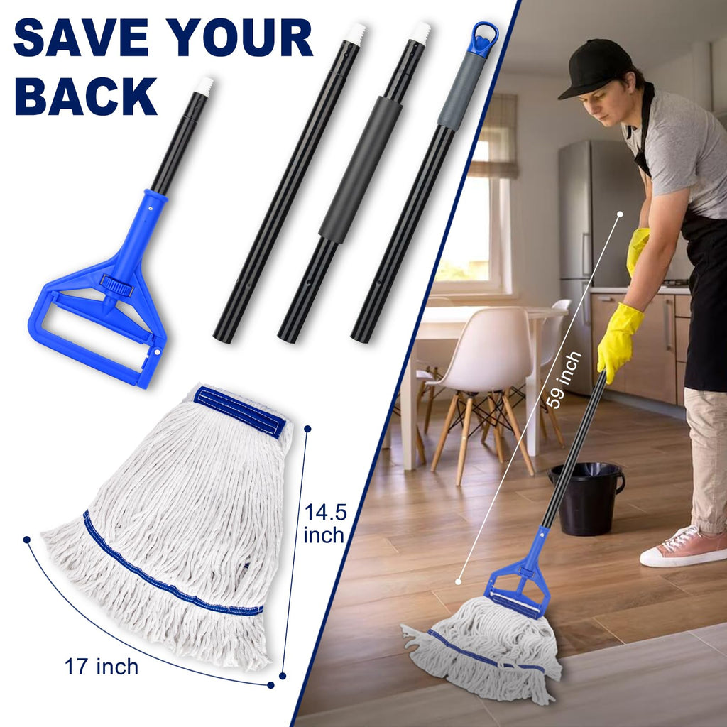 Loop-End String Mop Heavy Duty Commercial Industrial Mops ,Cotton Wet Mop