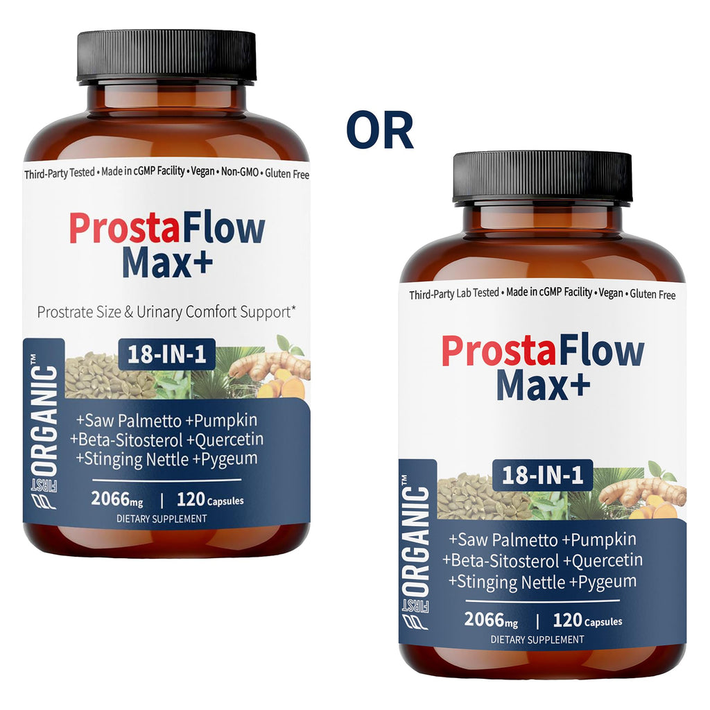 Men’s Prostate Health & Urinary Comfort Support with Saw Palmetto, Stinging Nettle & Beta-Sitosterol | Supports Prostate Size & Flow | Third-Party Tested, Vegan, Non-GMO, Gluten-Free, 120 Capsules