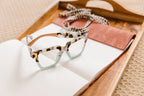 Peepers by PeeperSpecs Oprah's Favorite Women's Take a Bow Square Blue Light Blocking Reading Glasses - Chai Tortoise/Green +2.00