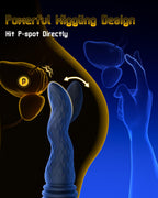 Beisar 3 in 1 Prostate Massager Anal Vibrator - Powered Vibrating Butt Plug Male Sex Toys for Men with 9 Wave Wriggling Modes, Anal Dildo Plug Adult G, P-Spot Vibrator Remote Control Fetish Jewelry