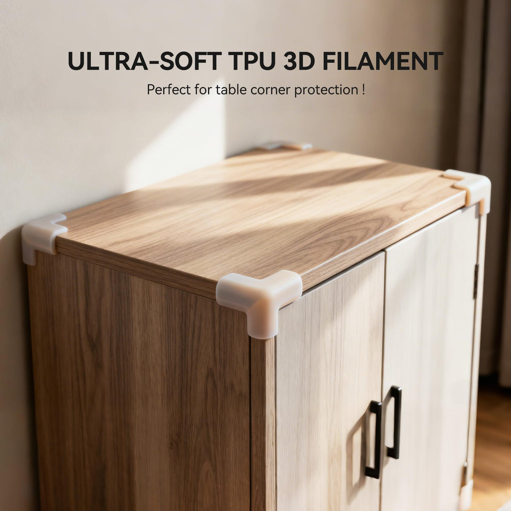 SUNLU TPU Filament 1.75mm, 95A Flexible 3D Printer Filament, Soft TPU 1kg Spool (2.2 lbs), Dimensional Accuracy +/- 0.03mm, Fit Most FDM Printer (White 2-Pack)