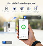 Veise VE017G-H Wi-Fi Smart Fingerprint Front Door Lock Set, Remote App Control, Keyless Entry Deadbolt with Handle, Backlit Keypad, IP55 Weatherproof, Auto Lock, Easy to Install, Matte Black