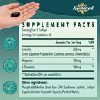 Kynderynl Liposomal Luteolin 200mg – Luteolin Supplement & Brain Supplement for Memory and Focus with Apigenin & L-Theanine – Non-GMO, Gluten-Free, 60 Softgels