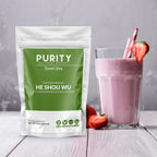Purity Natural Beauty Certified Organic He Shou Wu - Large 5oz Bag of 30:1 Concentrated-Fo-ti - Organic Foti Extract- Fo ti He Shou Wu Organic (Pack of 5-25 Ounces)