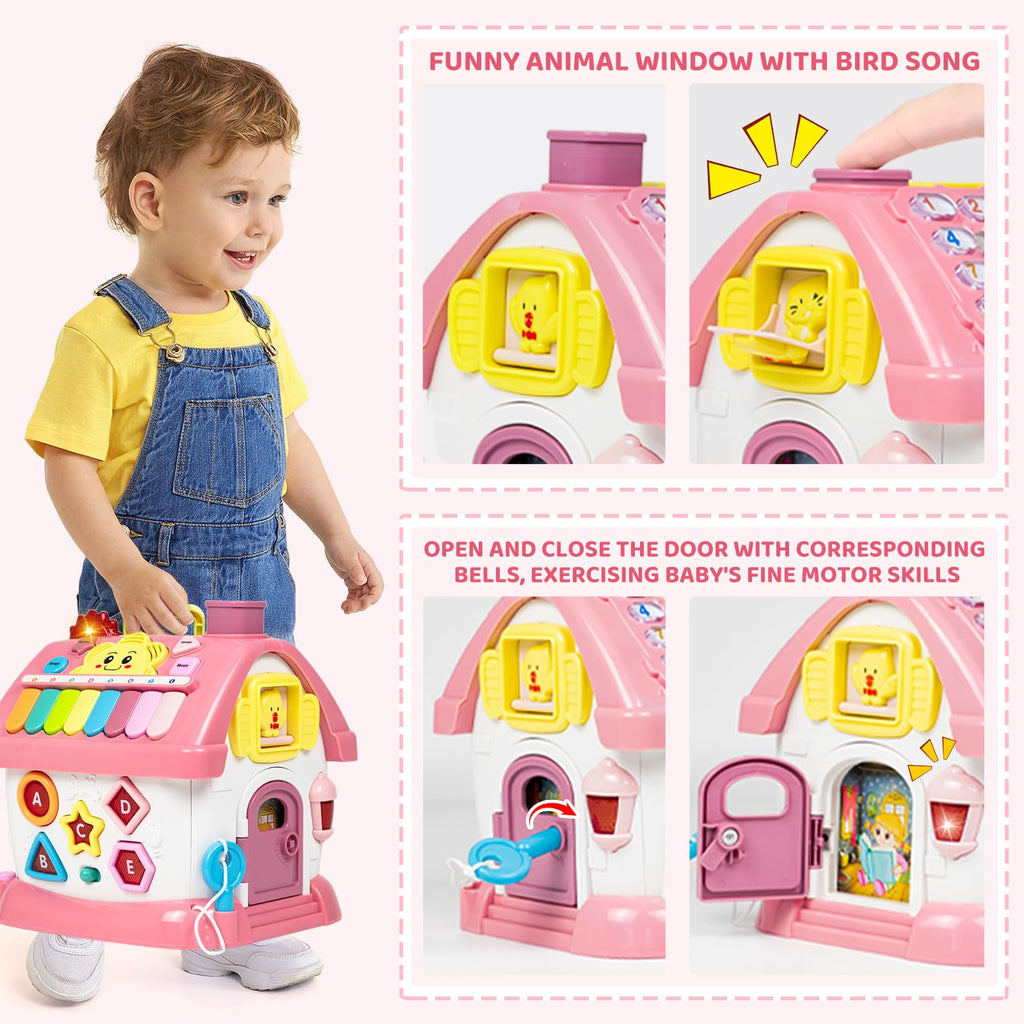 Marstone Toddler Toys for 1 Year Old Girl Gifts: First 1st Birthday Gifts for Girls and Boys, 8-in-1 Musical Learning House Baby Toys 6-12 12-18 Months, Educational Toddler for Ages 0-2